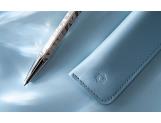 Set Ballpoint Pen Ecridor™ Alpine Frost & Polar Blue Leather Case