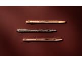 Set Ballpoint Pen Ecridor™ Damier Grey Silver & Black Leather Case