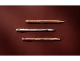 Set Ballpoint Pen Ecridor™ Damier Rose Gold & Black Leather Case