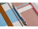 Set Ballpoint Pen Ecridor™ Paul Smith Grey Silver & Black Leather Case