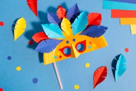 Easy-to-make colorful DIY Carnival mask tutorial