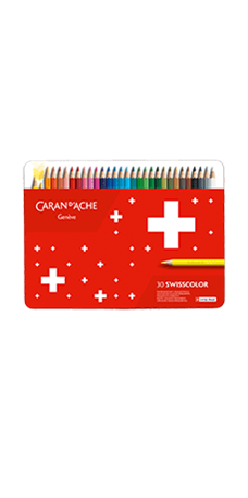Box of 30 Colours Pencils SWISSCOLOR permanent