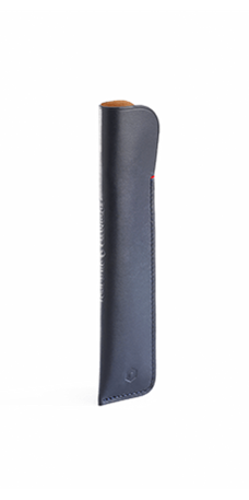 MIDNIGHT BLUE LEATHER CASE FOR 1 PEN