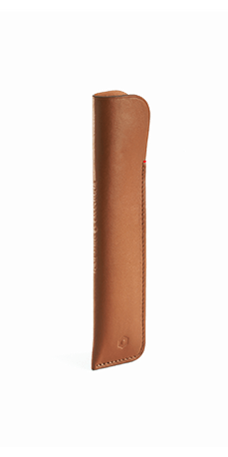BEIGE LEATHER CASE FOR 1 PEN