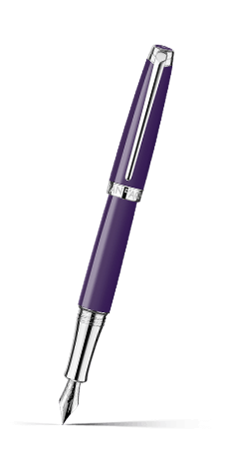 Silver-plated, rhodium-coated LÉMAN LILAC fountain pen