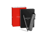 ECRIDOR™ BLACK LINES Set Ballpoint Pen and Leather Case