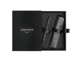 ECRIDOR™ BLACK LINES Set Ballpoint Pen and Leather Case
