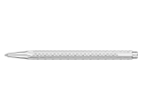 Set Ballpoint Pen Ecridor™ Damier Grey Silver & Black Leather Case