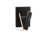 Set Ballpoint Pen Ecridor™ Damier Rose Gold & Black Leather Case