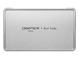 Set Ballpoint Pen Ecridor™ Paul Smith Grey Silver & Black Leather Case