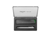 Set Ballpoint Pen Ecridor™ Paul Smith Grey Silver & Black Leather Case