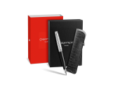 Set Ballpoint Pen Léman™ Damier & Black Leather Case