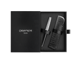 Set Fountain Pen Léman™ Damier & Black Leather Case