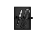 Set Fountain Pen Léman™ Damier & Black Leather Case