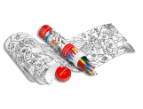 Metal tube 10 SWISSCOLOR standard Fibre-tipped Pens + Poster on the theme of Switzerland through