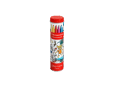 Metal tube 10 SWISSCOLOR standard Fibre-tipped Pens + Poster on the theme of Switzerland through