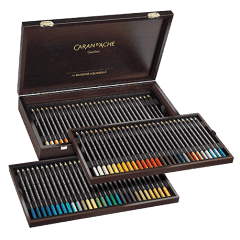 Wooden Box of 76 Colours MUSEUM Aquarelle