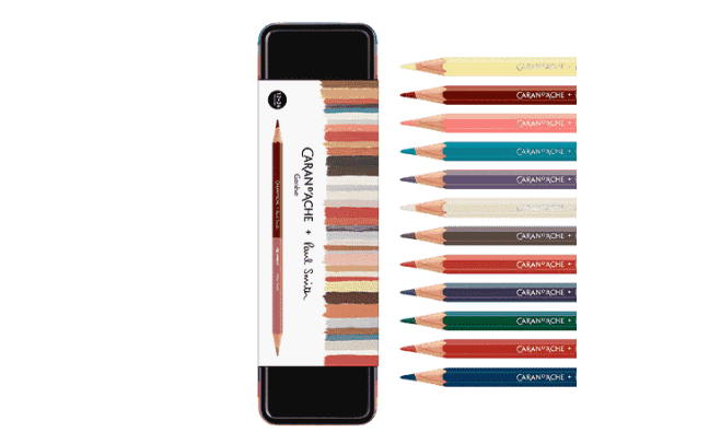 Set 12 Coloured Pencils Bicolor & 1 Brush Paul Smith