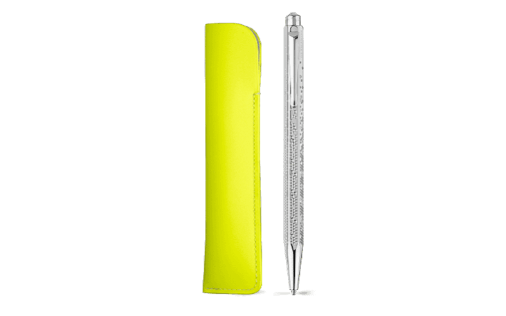 Set ECRIDOR™ GERMANIER Platinum Ballpoint Pen & Leather Case – Special Edition